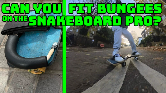 Snakeboard Bungees next to a rider on the Snakeboard Pro
